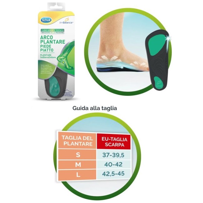 Scholl plantare arco m 2 pezzi Scholl plantare arco m 2 pezzi