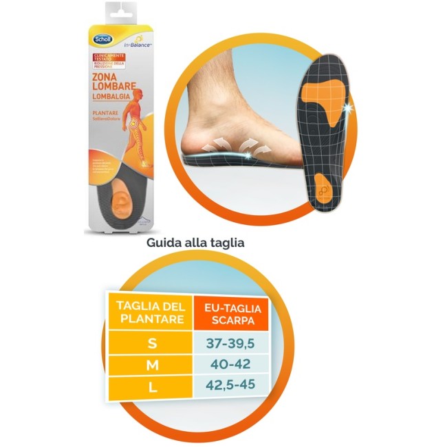Scholl plantare lombare l 2 pezzi Scholl plantare lombare l 2 pezzi