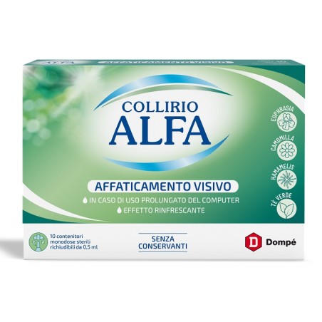 Alfa Collirio alfa affaticamento visivo 10 pezzi monodose Alfa Collirio alfa affaticamento visivo 10 pezzi monodose
