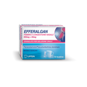 Efferalgan Febbre e Congestione Nasale 500 mg 10 Bustine da 1,5 g