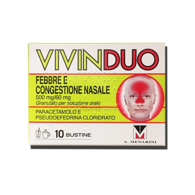 Vivinduo Febbre e Congestione Nasale 500 mg/60 mg