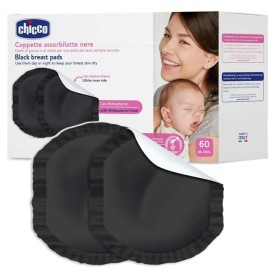 Chicco Coppette Assorbilatte Antibatteriche Nere - Confezione da 60 pezzi