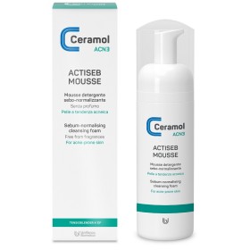 Ceramol Actiseb Mousse Detergente viso-corpo per pelle acneica 150 ml