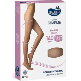 Sauber Linea Charme 140D Collant Tuttonudo Nero TG. 2