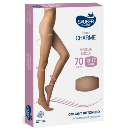 Sauber Linea Charme 70D Collant Tutto Nudo Colore Medio TG. 3 Sauber Linea Charme 70D Collant Tutto Nudo Colore Medio TG. 3