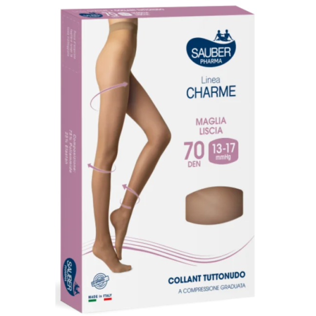 Sauber Linea Charme 70D Collant Tuttonudo Colore Medio TG. 5