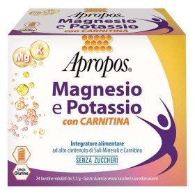 Apropos Magnesio Potassio Carnitina 24 bustine Senza Zucchero 3,5 g