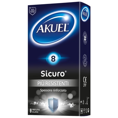Akuel Profilattico Sicuro Più Resistente 8 Pezzi Akuel Profilattico Sicuro Più Resistente 8 Pezzi