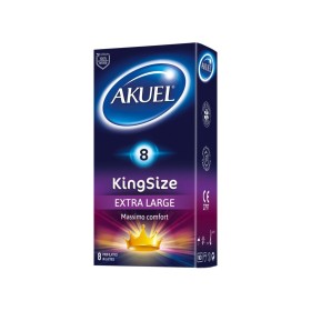 Akuel King Size Extra Large Profilattici con Lubrificante - 8 Pezzi