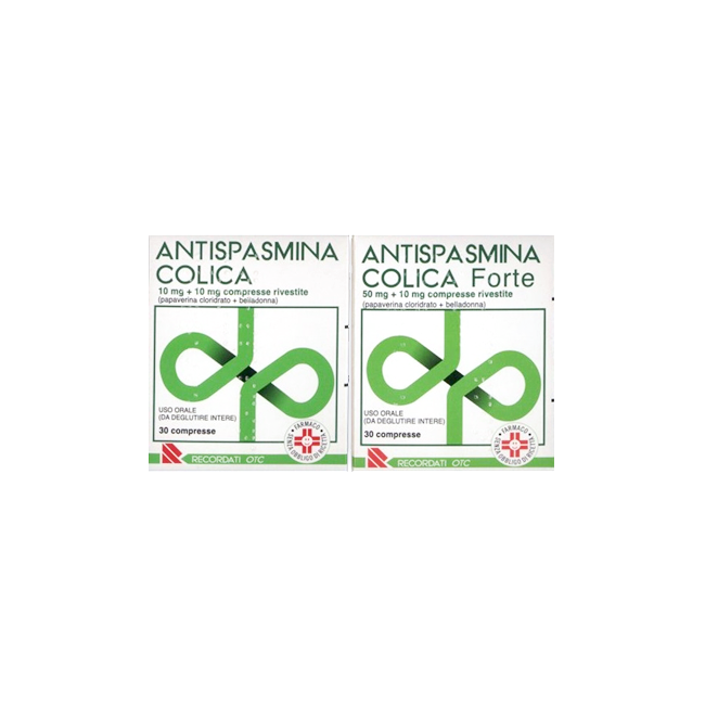 Antispasmina colica compresse rivestite forte 50 mg + 10 mg compresse rivestite 30 compresse