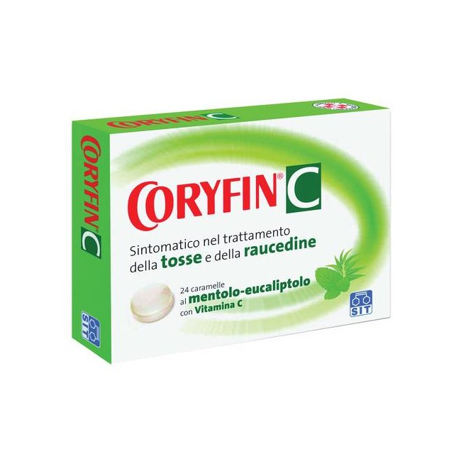Coryfin Pastiglie Mentolo + Vitamina C per gola e raucedine 24 pastiglie