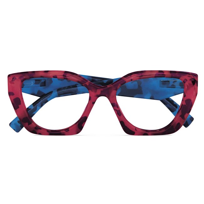 Occhiale da lettura premontato twins platinum grecale rosso-blu demi +2.50 diottrie 1 paio Occhiale da lettura premontato twins platinum grecale rosso-blu demi +2.50 diottrie 1 paio