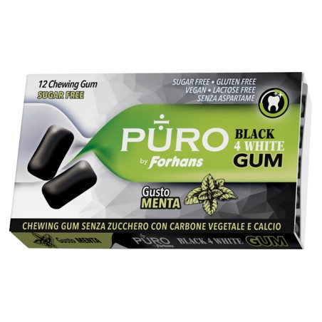 Forhans Puro Black4White 12 Gomme da Masticare