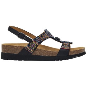 Bogota' sandal satin+beads w black/red 40