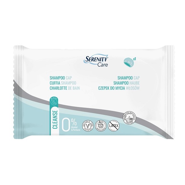Serenity care cuffia shampoo capelli adatta a persone con ridotta mobilita' Serenity care cuffia shampoo capelli adatta a persone con ridotta mobilita'