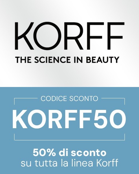 Codice sconto Korff al 50%