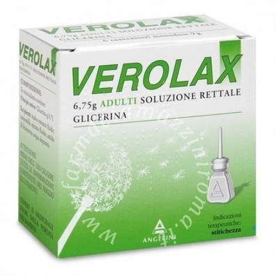 Verolax  9g Adulti Soluzione Rettale 6 Contenitori Monodose 