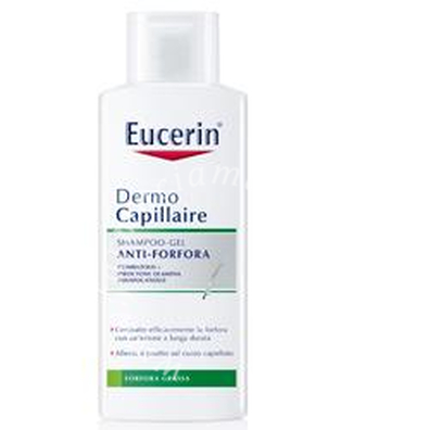 Eucerin dermo capillaire shampoo gel anti forfora grassa 250ml