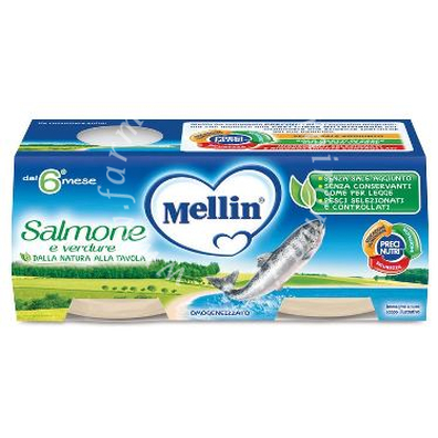 Mellin Omogeneizzato Salmone 2 x 80 g