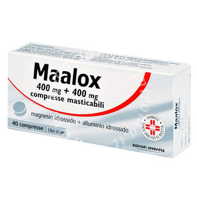 Maalox 400 mg + 400 mg 40 Compresse Masticabili 